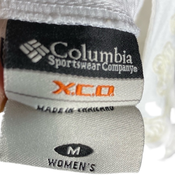 Columbia XCO Shirt Long Sleeves Yellow Trim Size Medium - Picture 8 of 8